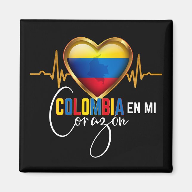 Imán Colombia en mi Corazón Orgullo Colombiano (Frente)