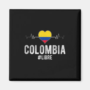 Imán Colombia #libre Colombia Libre Bandera Patriota Co