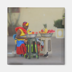 Imán Colombia - vendedor del Caribe de la fruta