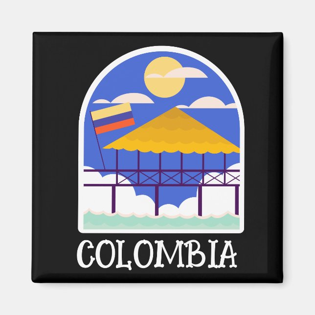 Imán Colombia Viaje de época (Frente)