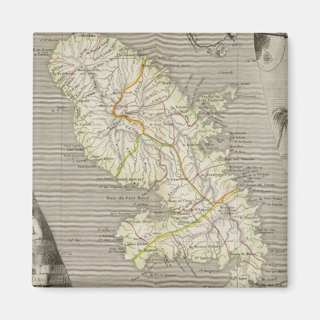 Imán Colonias francesas Martinica (Frente)