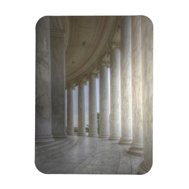 Imán Colonnada circular conmemorativa Thomas Jefferson (Vertical)