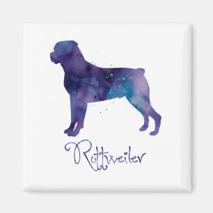 Imán Color de agua de Rottweiler