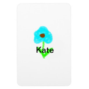Imán Color de agua verde azul añadir tu nombre personal