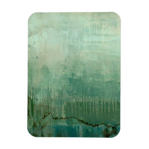 Imán Color de agua verde contemporáneo