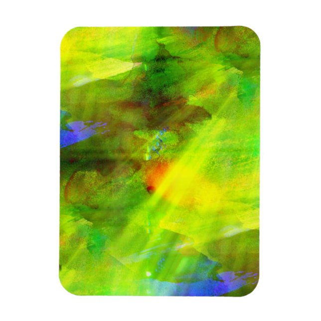 Imán color de fondo abstracto transparente verde, amari (Vertical)