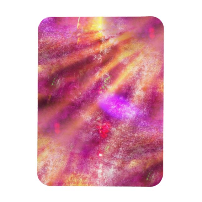 Imán color de fondo transparente morado, rosa (Vertical)