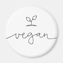 Imán Color de fondo vegan minimalista Personalizado