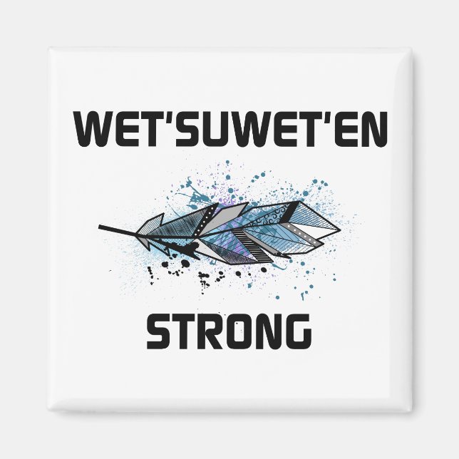 Imán Color de la pluma horizontal fuerte Wet'suwet'en (Frente)