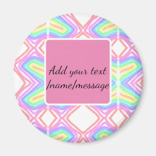 Imán Color del agua del arcoiris añadir nombre mensaje 