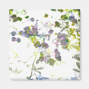 Imán Color del agua estilo romántico flor diseño floral