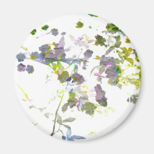 Imán Color del agua estilo romántico flor diseño floral