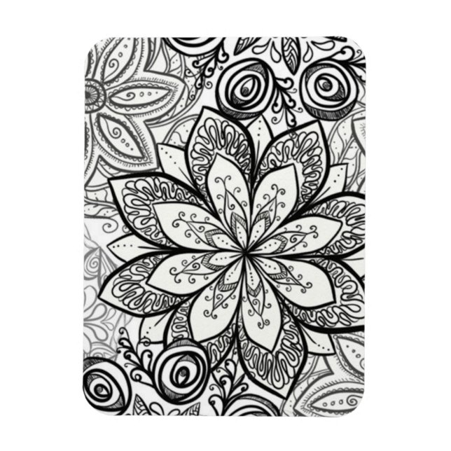 Imán Color It Yourself Magnet - Floral 1 (Vertical)