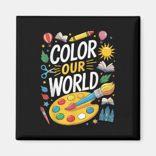 Imán Color Nuestro Mundo Verano Lectura 2025 Pintura de
