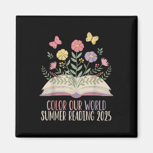 Imán Color Our World Summer Reading 2025 Cute Book Wild