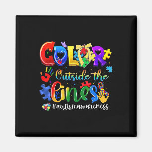 Imán Color Outside The Lines Conciencia del Autismo Neu