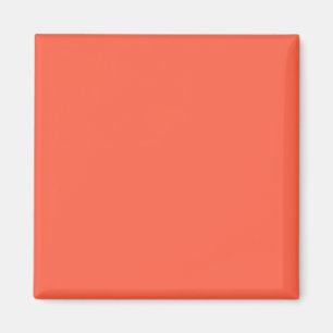 Imán Color rojo tomate FF6347 con opción Añadir tu nomb