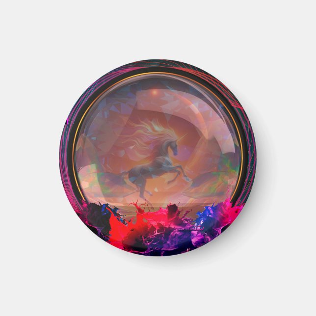 Imán Color Splash Unicorn (Frente)