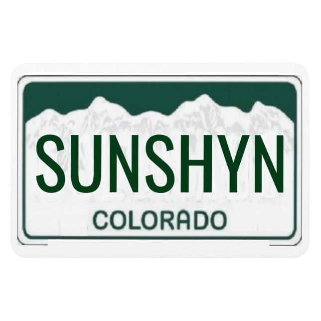 Imán Colorado License Plate Flexible (Horizontal)