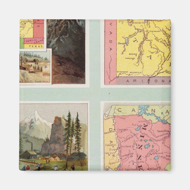 Imán Colorado, Utah, Montana, Minnesota (Frente)