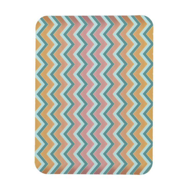 Imán Colores cálidos suaves ZigZag (Vertical)