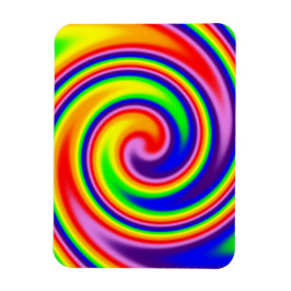 Imán Colores de arcoiris hippie retro brillante espiral