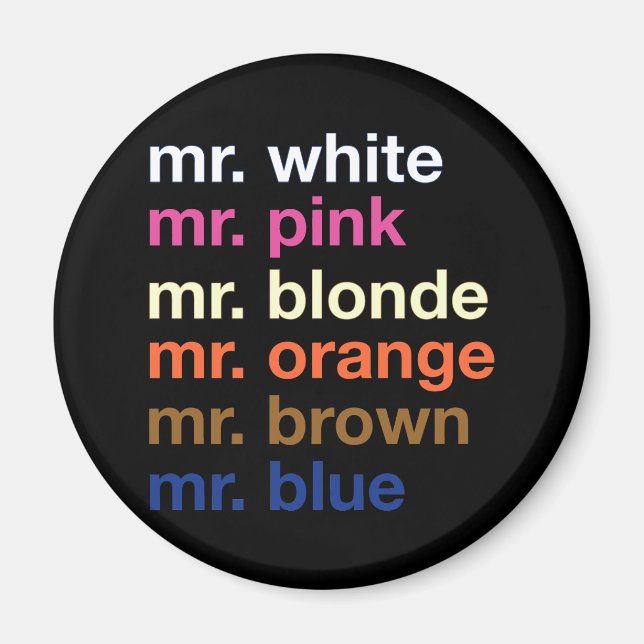 Imán Colores de gangster (Frente)