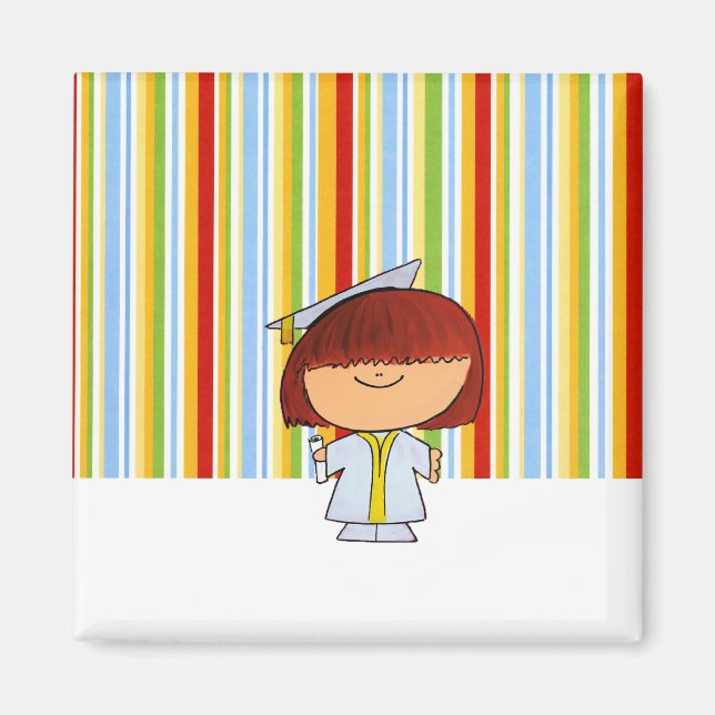 Imán Colores de imagen de graduación (Frente)