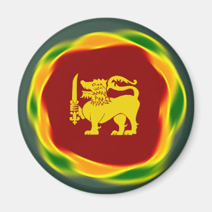 Imán Colores de la bandera de Sri Lanka y Sinhala de le