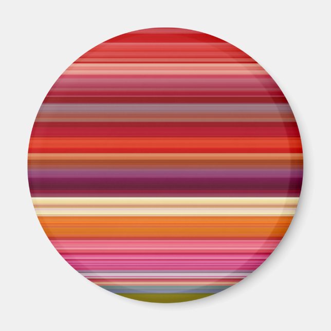 Imán Colores de rayas de época (Frente)