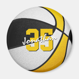 Imán colores del equipo de baloncesto regalos de oro ne