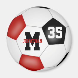 Imán colores del equipo de fútbol de los niños negros r