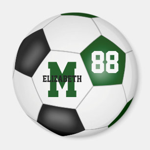 Imán colores del equipo de fútbol personalizado negro v