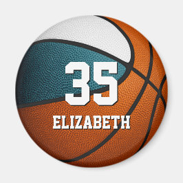 Imán Colores del equipo deportivo de baloncesto para ni