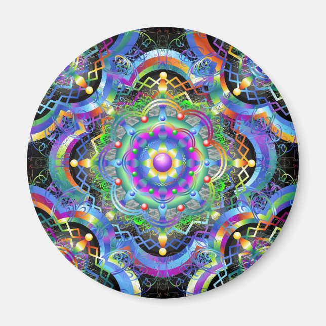 Imán Colores del Universo Mandala (Frente)