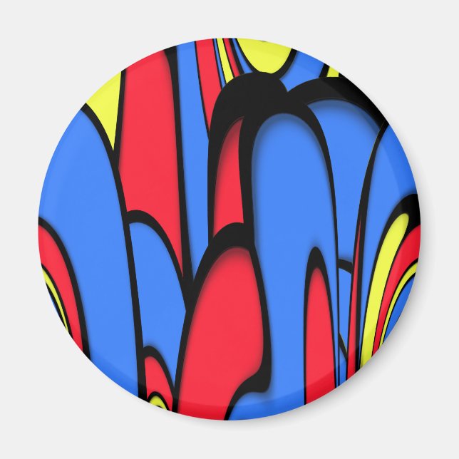 Imán Colores festivos brillantes (Frente)