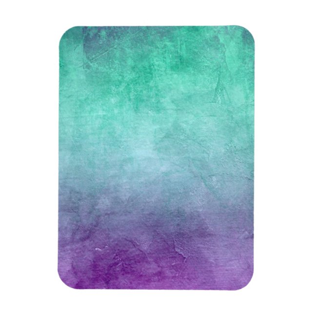 Imán Colores Grunge - Turquesa y Púrpura (Vertical)