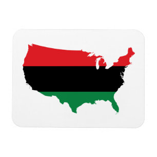 Imán Colores rojos, negros y verdes de los afroamerican