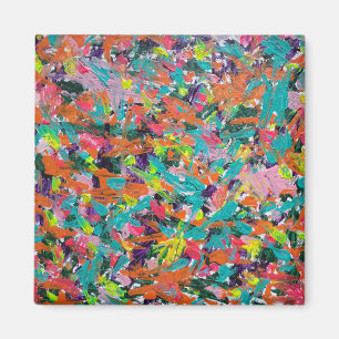 Imán Colores y expresiones en pintura acrílica