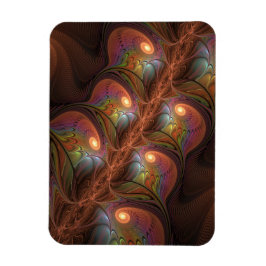Imán Colorful Fluorescent Abstract Modern Brown Fractal