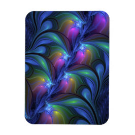 Imán Colorful Luminous Abstract Blue Pink Green Fractal