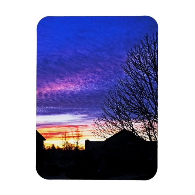 Imán Colorfun Sunrise en Cincinnati (Vertical)