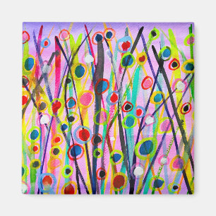 Imán colorida acuarela del paisaje de arte abstracto