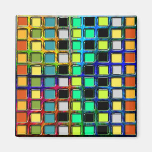 Imán Colorida cuadrícula cubierta por Shirley Taylor