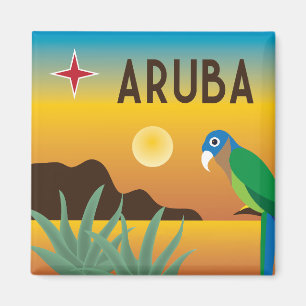 Imán Colorida isla caribeña de Aruba