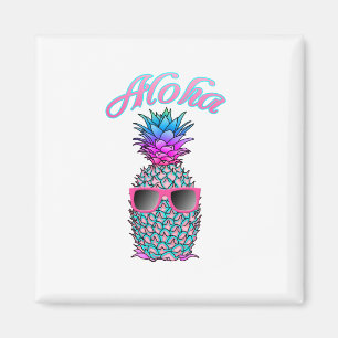 Imán Colorida piña Hawaian Aloha