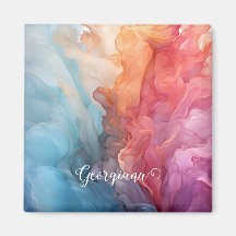 Colorida puesta de sol personalizada en tinta de a