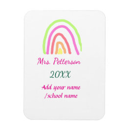 Imán Coloridas franjas de arco iris añaden nombre de pr