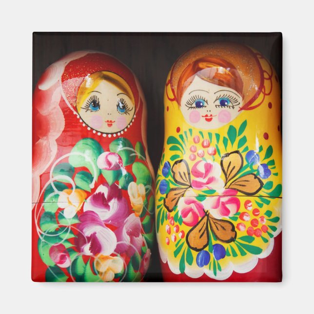 Imán Coloridas muñecas Matryoshka (Frente)