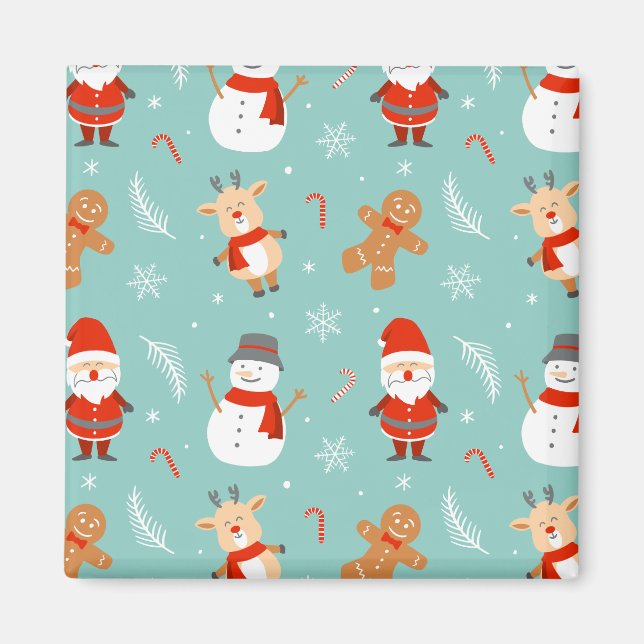 Imán Coloridas Navidades merry y Bright 2023 Familia Ho (Frente)